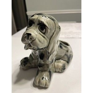 Vintage Ceramic Cocker Spaniel Puppy Dog Planter
